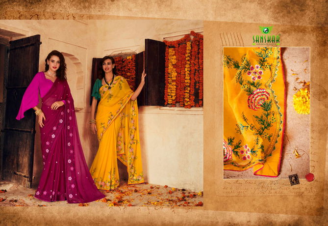 Sanskar Geogeous New Exclusive Wear Designer Fancy Saree Collection